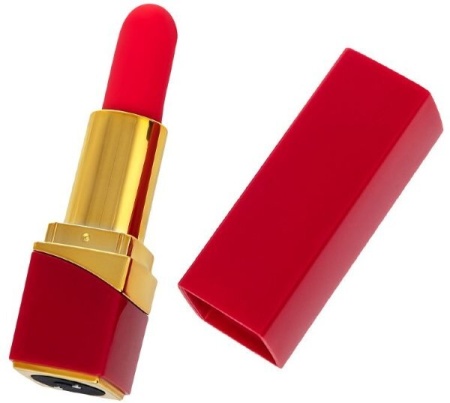 Вибратор помада (перезаряжаемый, 10 режимов) красный